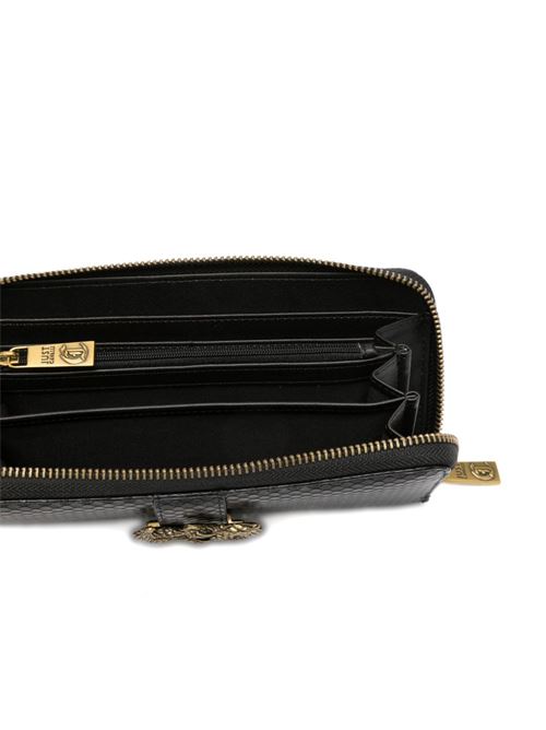 Portafoglio donna Just Cavalli bianco e nero con logo snakes JUST CAVALLI | 80RA5PL1ZSD84899